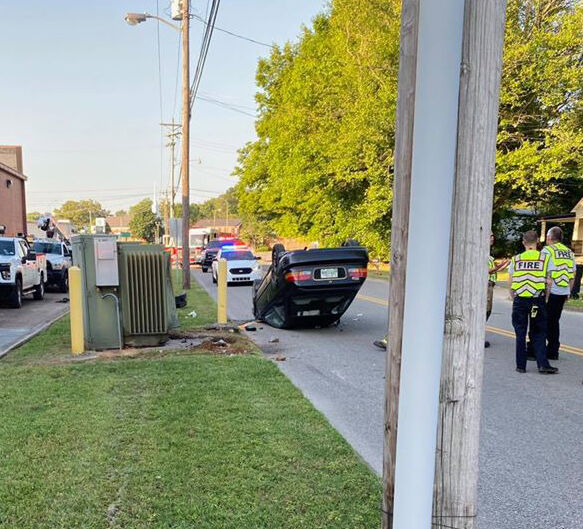 Wreck leads to power outage
